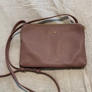 Ted Baker Ciara Blush mauve taupe  7x10 Crossbody Bag nwot leather